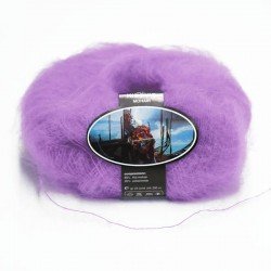 Mohair Yarn ISPE Needle Size 3,5 - 4 Lilac
