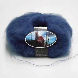 Mohair Yarn ISPE Needle Size 3,5 - 4 Dark Blue