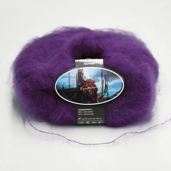 Mohair Yarn ISPE Needle Size 3,5 - 4 Purple Mohair Knitting Yarn Needle Size 3,5 - 4