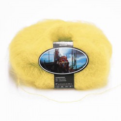 Mohair Yarn ISPE Needle Size 3,5 - 4 Light Yellow