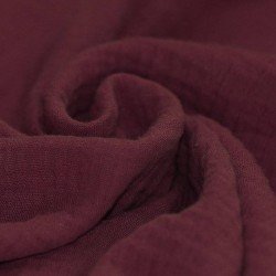 Double Gauze Fabric Bordeaux