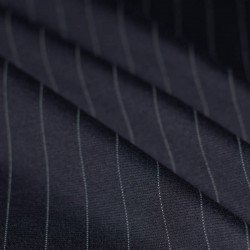 Heavy Jersey 18mm Pinstripe Fabric Navy White