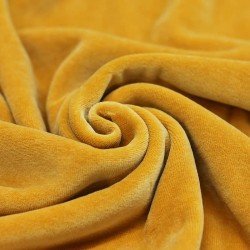 Nicky Velour Fabric Ocher