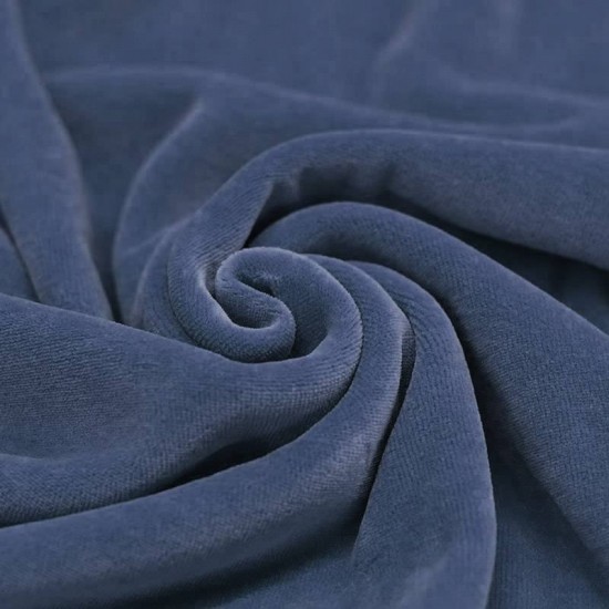 Tessuto Velluto Di Cotone Nicky Jeans Scuro - (Velluto Di Cotone Nicky)