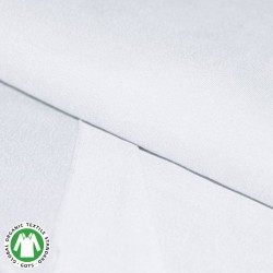 Organic French Terry Brushed Fabric (Gots) White