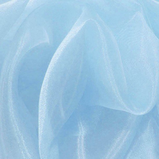 Organza Stoff Baby Blau - (Organza Stoffe)