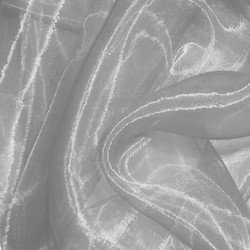 Organza Fabric Two Tone Silver Grey