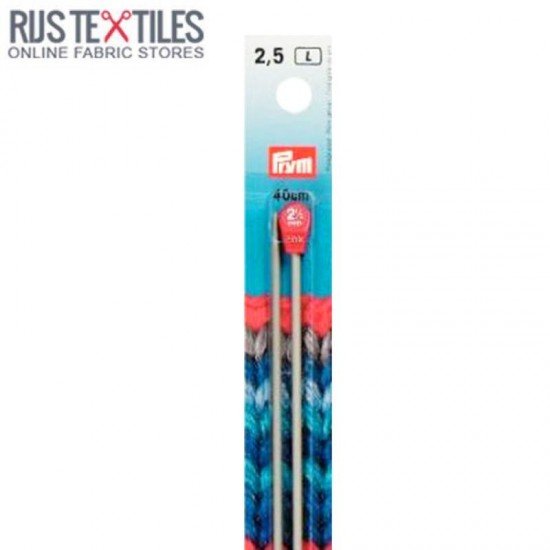 Knitting Needles 2,50mm Aluminum 40cm PRYM 191473