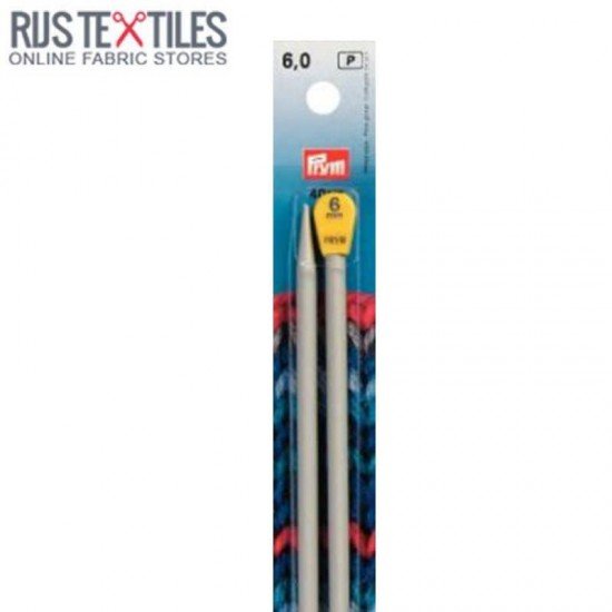 Knitting Needles 6mm Aluminum 40cm PRYM 191480 - (Knitting Needles And Crochet Hooks)