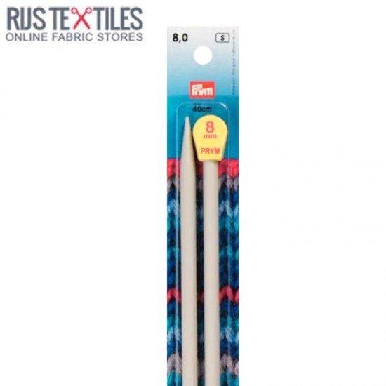 Aiguilles à Tricoter 8mm Plastique 40cm PRYM 218230 - (Aiguilles à Tricoter Et Crochets)