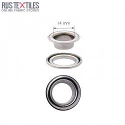 Eyelets With Washers 14mm Silver Prym 541383