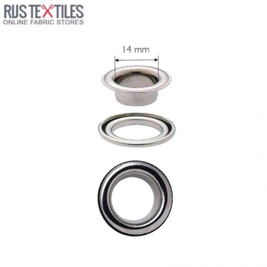 Eyelets With Washers 14mm Silver Prym 541383 Eyelets With Washers 14mm Silver Prym 541383 - (Haberdashery Accessory)