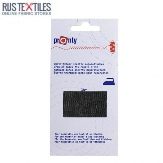 Repair Patches Jeans Black (Snelfix Iron-on) - (Haberdashery Accessory)