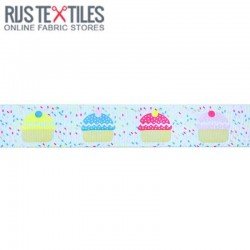Grosgrain Ribbon - Cake Blue 25mm