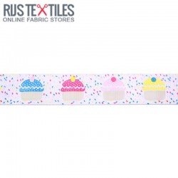 Grosgrain Ribbon - Cake White 25mm