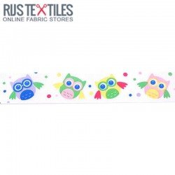 Grosgrain Ribbon - Owl White 25mm