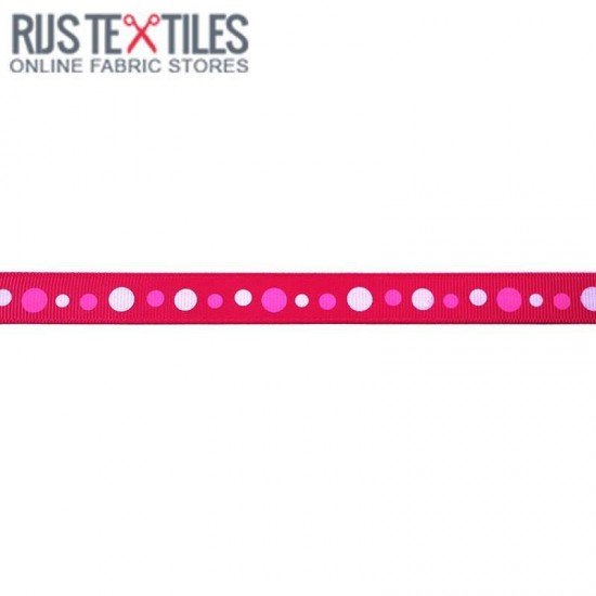 Ripsband - Retro Fuchsia 15mm - (Banden En Linten)