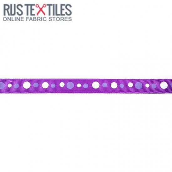 Ripsband - Retro Paars 15mm - (Banden En Linten)