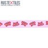 Ruban Gros Grain - Papillon Rose 25mm
