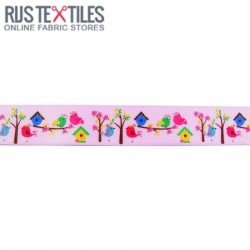 Grosgrain Ribbon - Birdhouse Pink 25mm