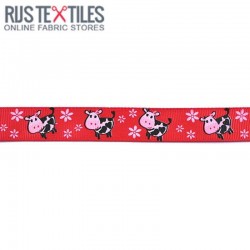 Grosgrain Ribbon - Cow Red 20mm