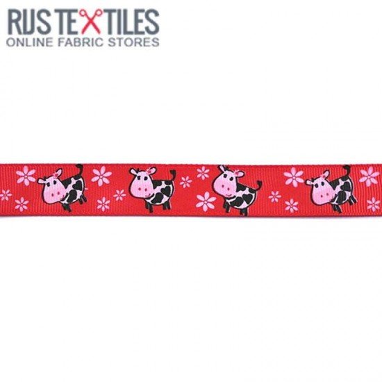 Grosgrain Ribbon - Cow Red 20mm