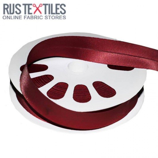 Skråbånd Satin Bordeaux 20mm - (Bånd)