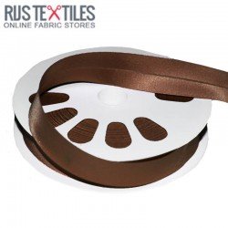 Satin Bias Binding Brown 20mm
