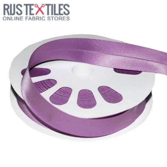 Satin Schrägband Flieder 20mm - (Bänder & Borten)