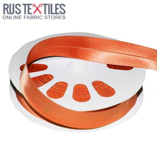 Satin Schrägband Orange 20mm - (Bänder & Borten)