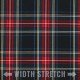 Scottish Tartan Fabric Stretch Black Stuwart - (Scottish Tartans Fabric)