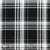 Scottish Tartan Fabric Stretch Menzies Black