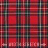 Scottish Tartan Fabric Stretch Red Stuwart