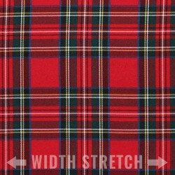 Scottish Tartan Fabric Stretch Red Stuwart