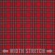 Scottish Tartan Fabric Stretch Small Red Stuwart