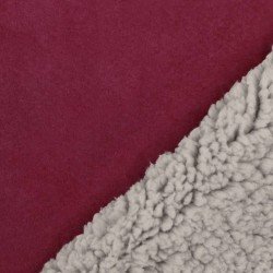 Sherpa Faux Fur Lamb Fabric Bordeaux