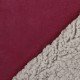 Tissu Suédine Doublé Fourrure Bordeaux - (Tissus De Mode)