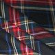 Scottish Tartan Fabric Stretch Black Stuwart - (Scottish Tartans Fabric)