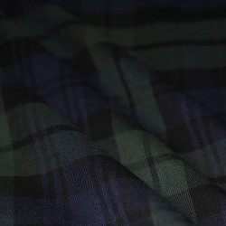 Scottish Tartan Fabric Stretch Black Watch