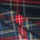 Scottish Tartan Fabric Stretch Navy Stuwart - (Scottish Tartans Fabric)