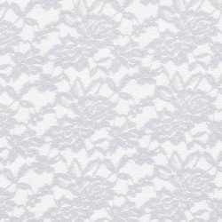 Lace Fabric Stretch White