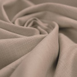 Stretch Linen Fabric Dark Beige