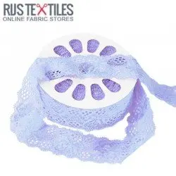 Ruban Dentelle Élastique Blue Clair 35mm Ruban Dentelle Élastique Blue Clair 35mm