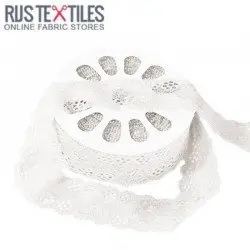 Ruban Dentelle Élastique Blanc 35mm Ruban Dentelle Élastique Blanc 35mm