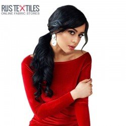 Stretch Velvet Fabric Red