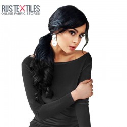 Stretch Velvet Fabric Black