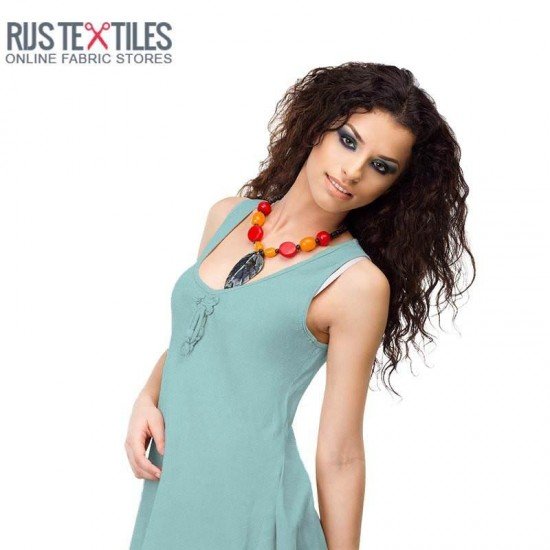 Tissu Lin Stretch Gris Bleu - (Tissus De Mode)