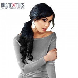 Stretch Velvet Fabric Light Grey