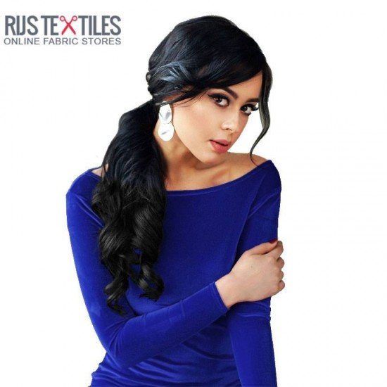 Stretch Velvet Fabric Cobalt - (Fashion Fabrics)