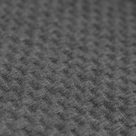 Gebreide Jacquard Stof Baksteen Patroon Grijs Melange - (Stoffen Outlet)